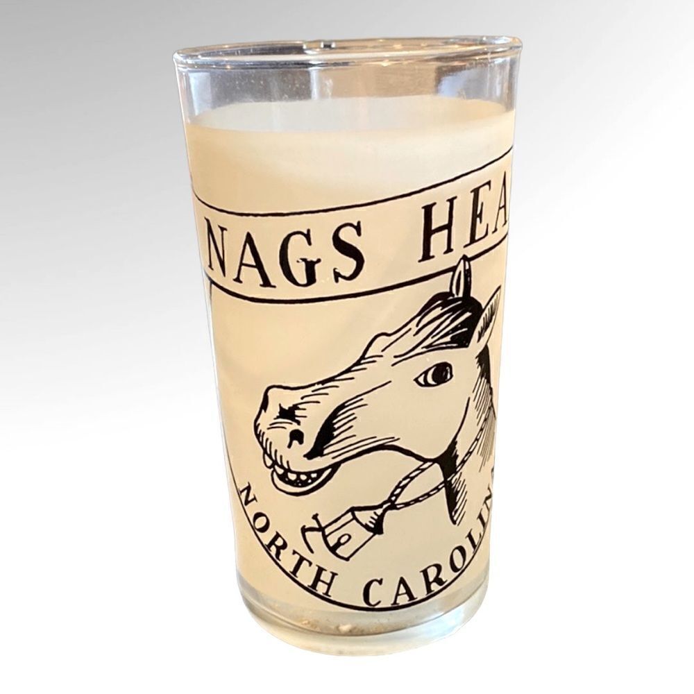 Vintage Frosted Nags Head NC Drinking Glass